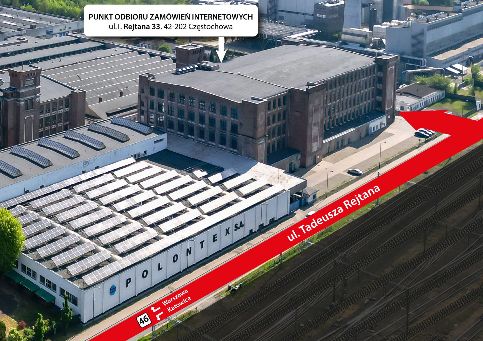 Polontex S.A. Mapa dojazdu